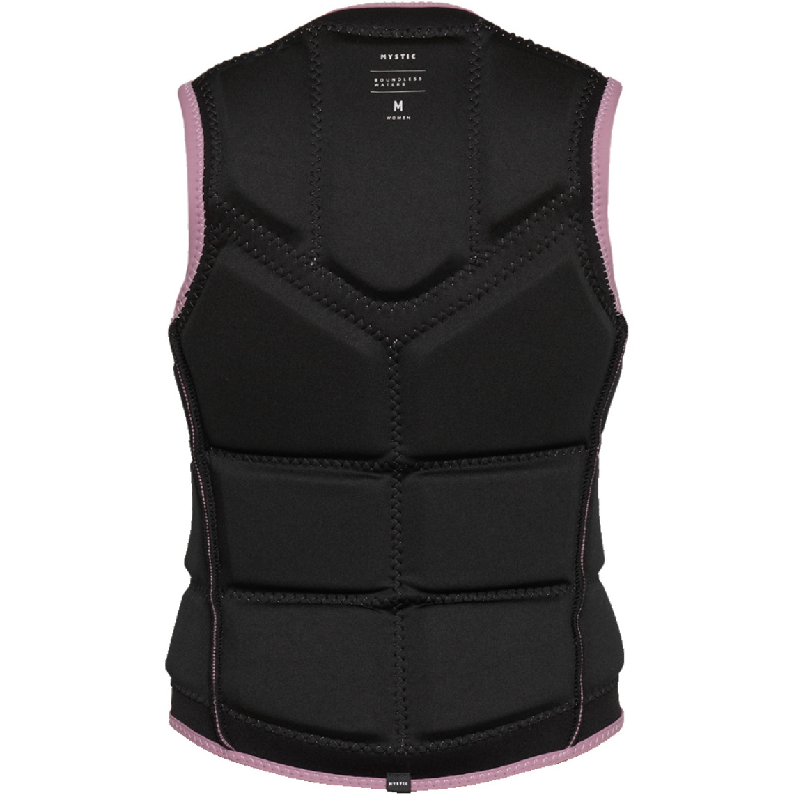 2026 Mystic Womens Star Front Zip Wake Impact Vest 35005.240246 - Rosewood